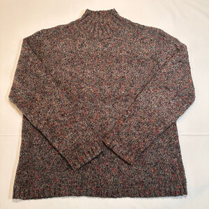Vintage 90s Sag Harbor Fleck Knit Mock Neck Sweater Large